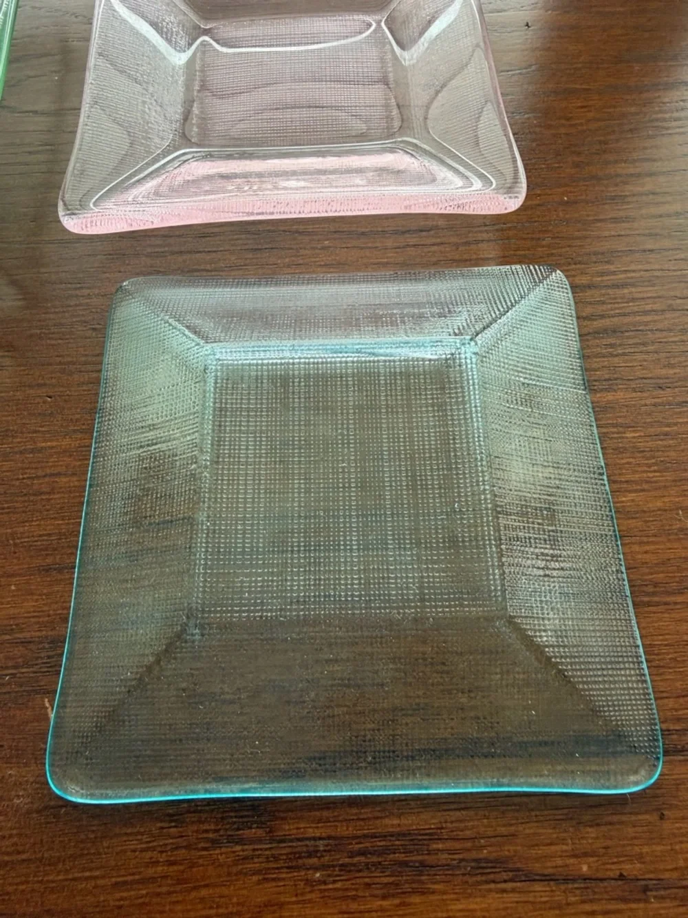 Crate & Barrel Pastel Square Dessert Plates set of 4